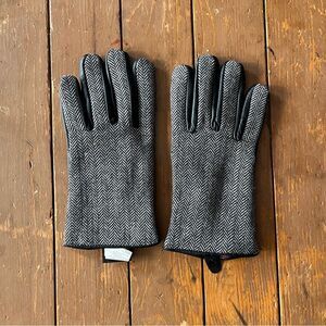 Leather Herringbone Insulated Gloves